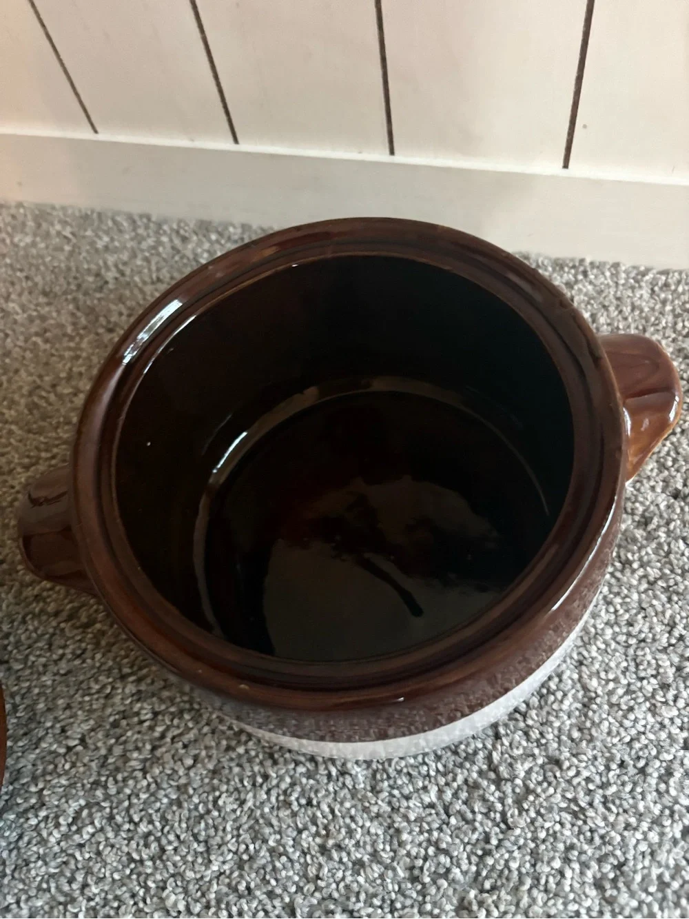 Vintage Stoneware Bean Crock